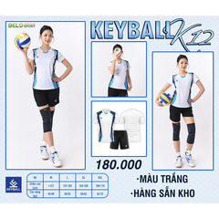 Áo Bóng Chuyền Keyball K12 - Màu Trắng
