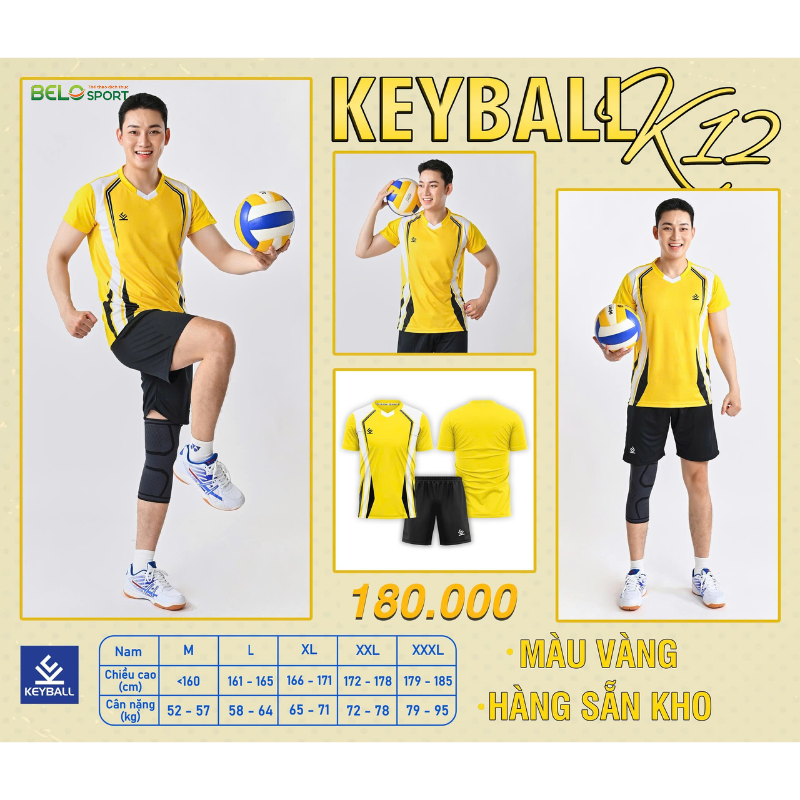 Áo Bóng Chuyền Keyball K12 - Màu Trắng