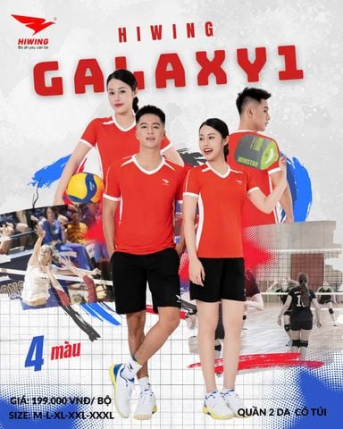 Áo Bóng Chuyền , Pickleball Hiwing Galaxy 1 - Màu Đỏ
