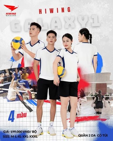 Áo Bóng Chuyền , Pickleball Hiwing Galaxy 1 - Màu Trắng