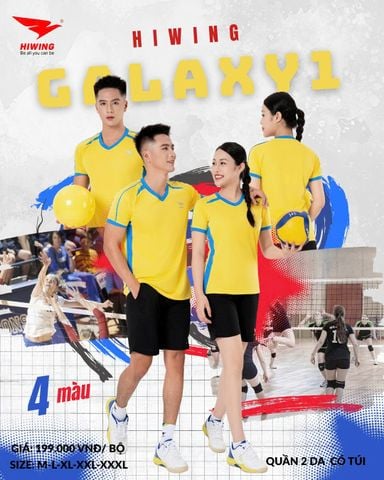 Áo Bóng Chuyền , Pickleball Hiwing Galaxy 1 - Màu Vàng