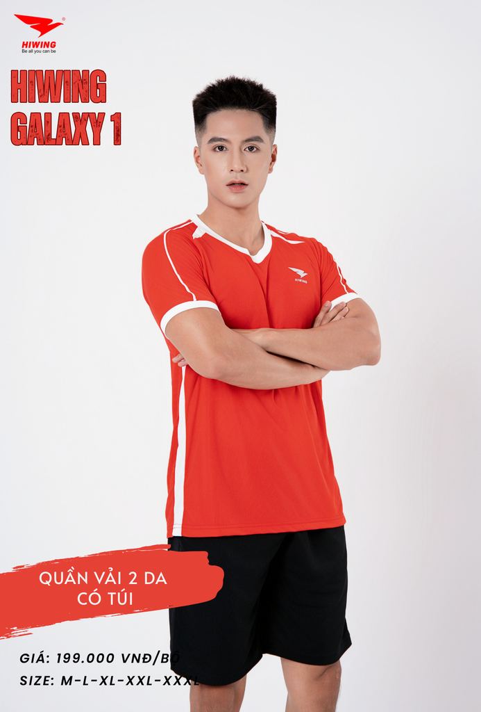 Áo Bóng Chuyền , Pickleball Hiwing Galaxy 1 - Màu Đỏ