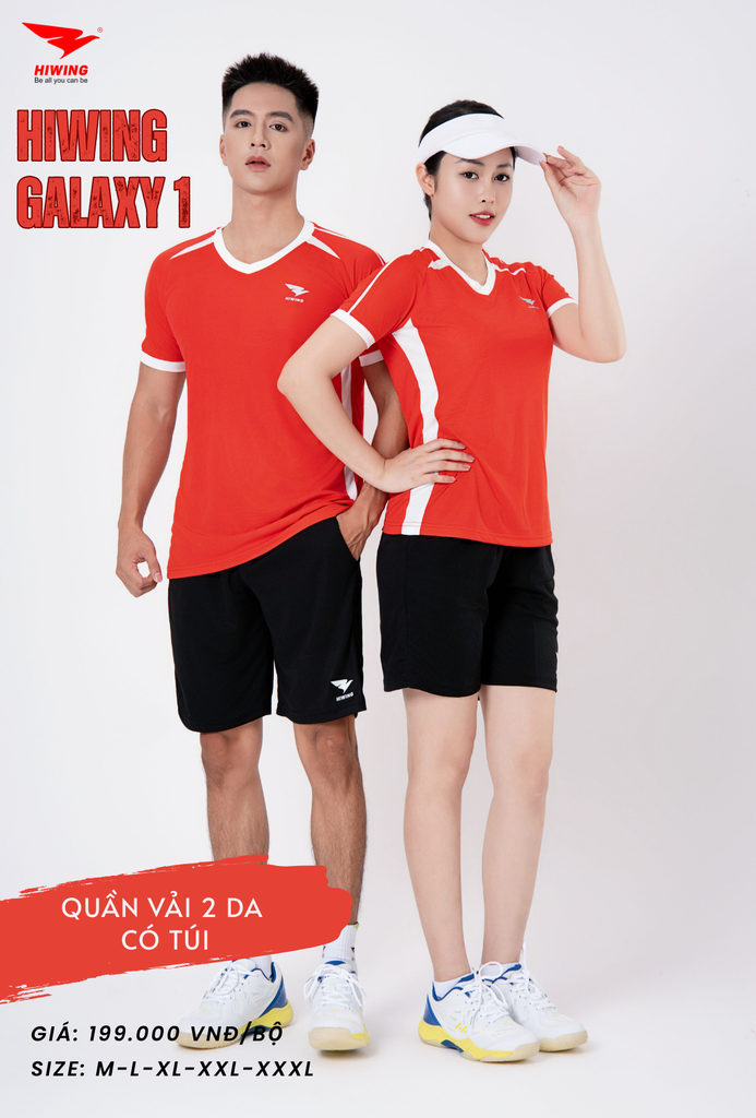 Áo Bóng Chuyền , Pickleball Hiwing Galaxy 1 - Màu Đỏ
