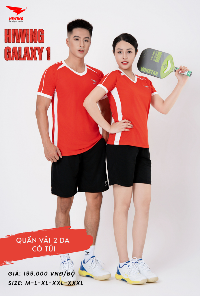 Áo Bóng Chuyền , Pickleball Hiwing Galaxy 1 - Màu Đỏ