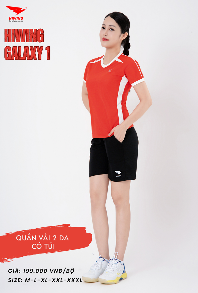 Áo Bóng Chuyền , Pickleball Hiwing Galaxy 1 - Màu Đỏ