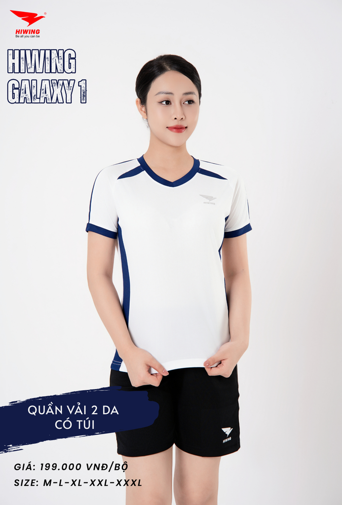 Áo Bóng Chuyền , Pickleball Hiwing Galaxy 1 - Màu Trắng