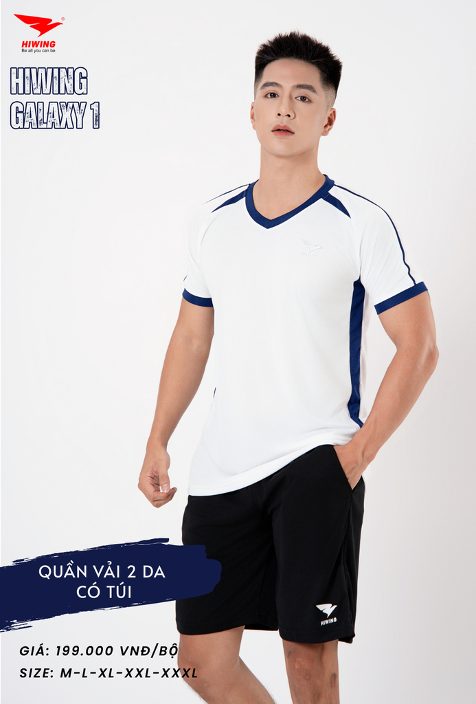 Áo Bóng Chuyền , Pickleball Hiwing Galaxy 1 - Màu Trắng