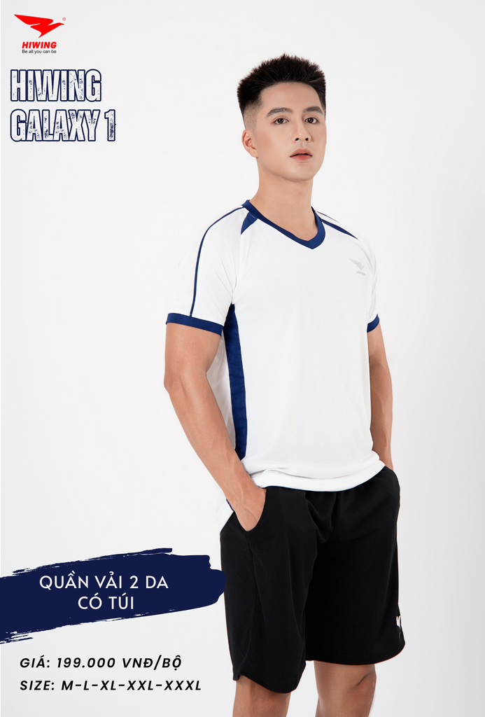 Áo Bóng Chuyền , Pickleball Hiwing Galaxy 1 - Màu Trắng