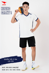 Áo Bóng Chuyền , Pickleball Hiwing Galaxy 1 - Màu Trắng