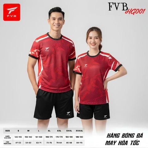 Áo Bóng Đá FVB HG001 Màu  Đỏ – Thiết Kế Hiện Đại Tối Ưu Cho Mọi Trận Đấu