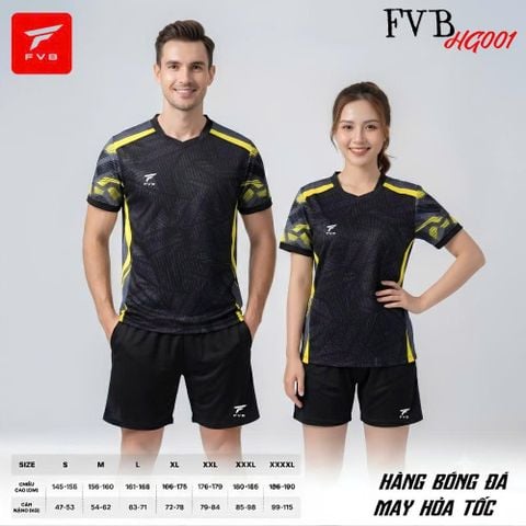 Áo Bóng Đá FVB HG001 Màu Đen – Thiết Kế Hiện Đại Tối Ưu Cho Mọi Trận Đấu