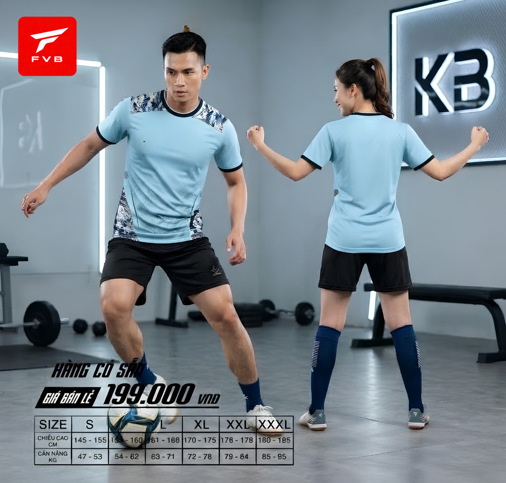 Áo Bóng Đá FVB HG003 Màu Xanh Than — Thiết Kế Mạnh Mẽ, Thoáng Khí, Giá Tốt