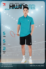 Áo Cầu Lông , Pickleball Hiwing A2 - Màu Xanh Lý