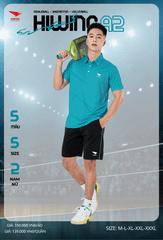 Áo Cầu Lông , Pickleball Hiwing A2 - Màu Xanh Lý