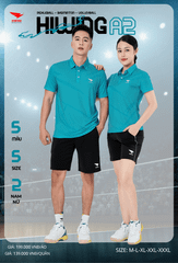 Áo Cầu Lông , Pickleball Hiwing A2 - Màu Xanh Lý