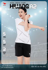 Áo Cầu Lông , Pickleball Hiwing A2 - Màu Trắng