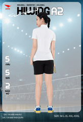 Áo Cầu Lông , Pickleball Hiwing A2 - Màu Trắng