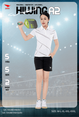 Áo Cầu Lông , Pickleball Hiwing A2 - Màu Trắng