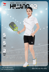 Áo Cầu Lông , Pickleball Hiwing A2 - Màu Trắng