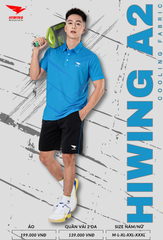 Áo Cầu Lông , Pickleball Hiwing A2 - Màu Xanh Lý