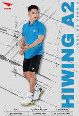 Áo Cầu Lông , Pickleball Hiwing A2 - Màu Xanh Da