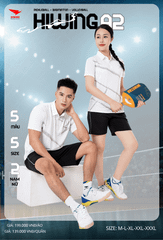 Áo Cầu Lông , Pickleball Hiwing A2 - Màu Trắng