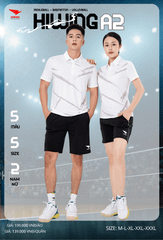 Áo Cầu Lông , Pickleball Hiwing A2 - Màu Trắng