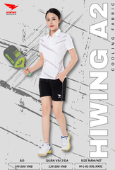 Áo Cầu Lông , Pickleball Hiwing A2 - Màu Trắng