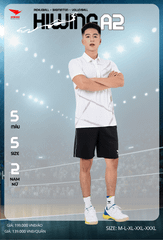 Áo Cầu Lông , Pickleball Hiwing A2 - Màu Trắng