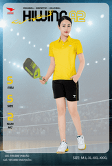 Áo Cầu Lông , Pickleball Hiwing A2 - Màu Vàng