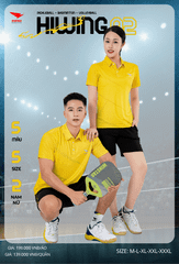 Áo Cầu Lông , Pickleball Hiwing A2 - Màu Vàng