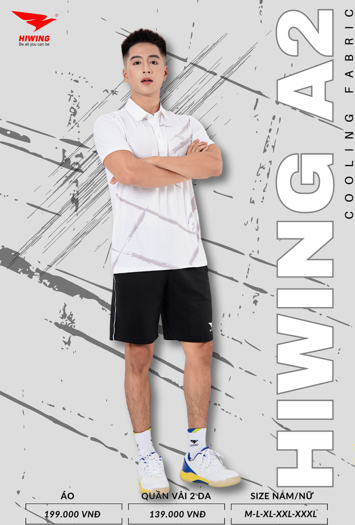 Áo Cầu Lông , Pickleball Hiwing A2 - Màu Đỏ