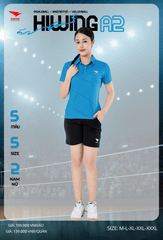 Áo Cầu Lông , Pickleball Hiwing A2 - Màu Xanh Da