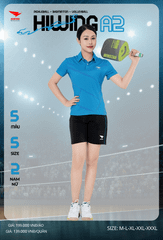 Áo Cầu Lông , Pickleball Hiwing A2 - Màu Xanh Da