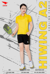 Áo Cầu Lông , Pickleball Hiwing A2 - Màu Xanh Lý