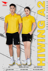 Áo Cầu Lông , Pickleball Hiwing A2 - Màu Vàng