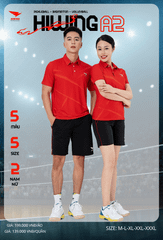 Áo Cầu Lông , Pickleball Hiwing A2 - Màu Đỏ