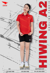 Áo Cầu Lông , Pickleball Hiwing A2 - Màu Đỏ