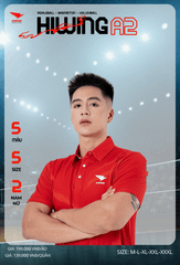 Áo Cầu Lông , Pickleball Hiwing A2 - Màu Đỏ