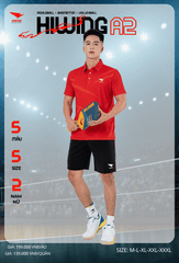 Áo Cầu Lông , Pickleball Hiwing A2 - Màu Đỏ