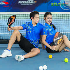 Áo Cầu Lông , Pickleball Hiwing W8 - Màu Xanh
