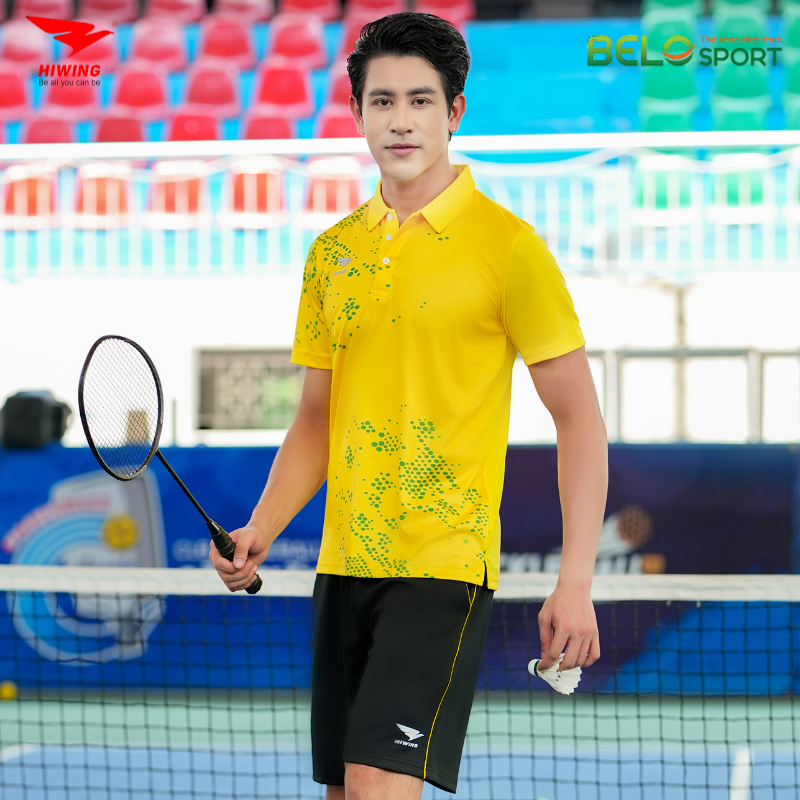 Áo Cầu Lông , Pickleball Hiwing W8 - Màu Vàng