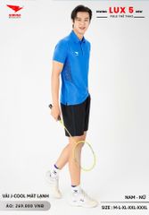 Áo Cầu Lông Pickleball Bóng Chuyền Hiwing Lux 5 Nam Nữ Màu Xanh Da