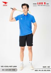 Áo Cầu Lông Pickleball Bóng Chuyền Hiwing Lux 5 Nam Nữ Màu Xanh Da