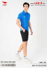 Áo Cầu Lông Pickleball Bóng Chuyền Hiwing Lux 5 Nam Nữ Màu Xanh Da