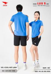 Áo Cầu Lông Pickleball Bóng Chuyền Hiwing Lux 5 Nam Nữ Màu Xanh Da