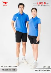 Áo Cầu Lông Pickleball Bóng Chuyền Hiwing Lux 5 Nam Nữ Màu Xanh Da