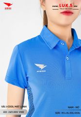 Áo Cầu Lông Pickleball Bóng Chuyền Hiwing Lux 5 Nam Nữ Màu Xanh Da