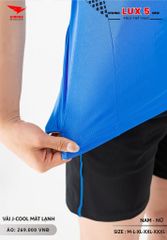 Áo Cầu Lông Pickleball Bóng Chuyền Hiwing Lux 5 Nam Nữ Màu Xanh Da