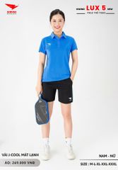Áo Cầu Lông Pickleball Bóng Chuyền Hiwing Lux 5 Nam Nữ Màu Xanh Da